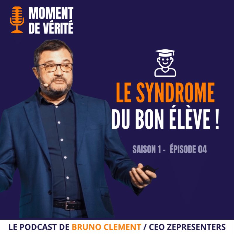 Visuel représentant le concept du 'syndrome du bon élève' expliqué par Zepresenters