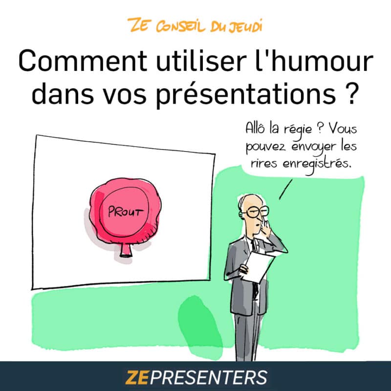 Image pour illustrer l'article de blog : comment utiliser l'humour dans vos présentations ?